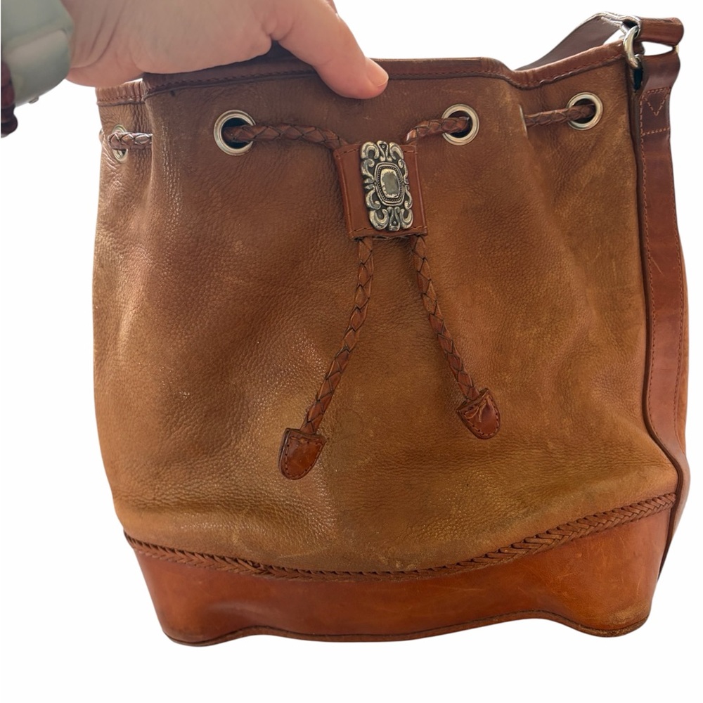 Vintage Y2K Fossil leather‎ bucket bag - Picture 2 of 8
